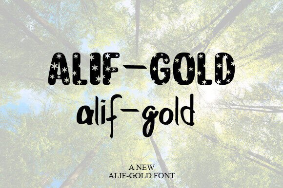 Alif-gold Typeface: Elevate Your Brand Identity