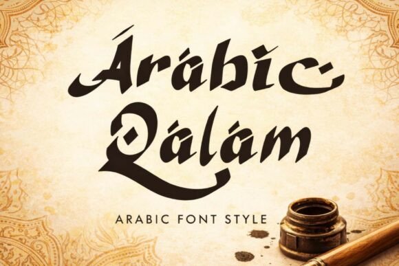 Arabic Qalam Typeface: Elevate Handmade Branding and Craft Projects