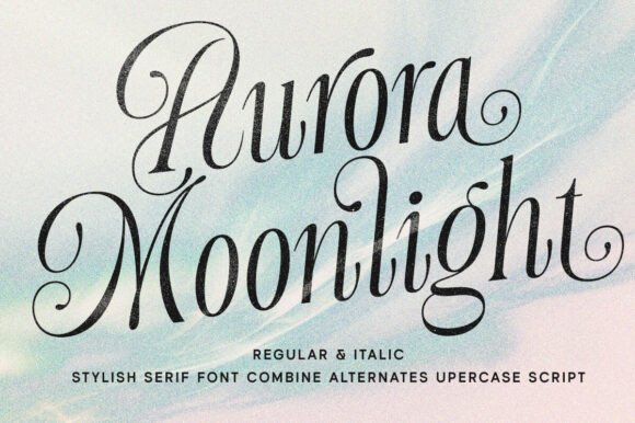 Aurora Moonlight: The Serif Typeface for Dreamy Brand Campaigns