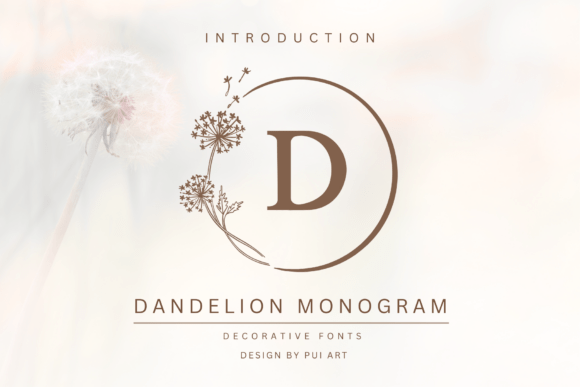 Dandelion Monogram: The Elegant Typeface for Campaign Visuals