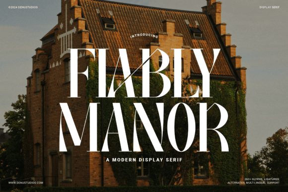 Fiable Manor: A Modern Serif for Luxury Branding