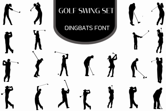 Golf Swing Set: A Premium Dingbats Font for Editorial Design