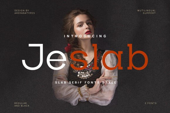 Jeslab: A Modern Slab Serif Typeface for Handmade Branding