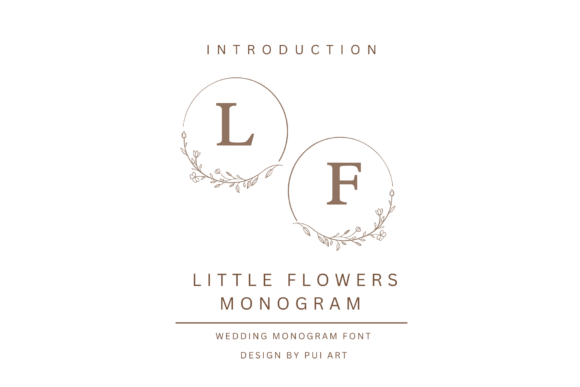 Little Flowers Monogram: A Decorative Font for Elegant Branding