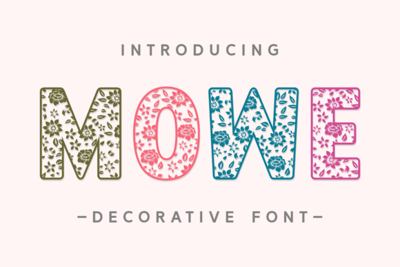 Mowe: A Floral Decorative Typeface for Handmade Branding