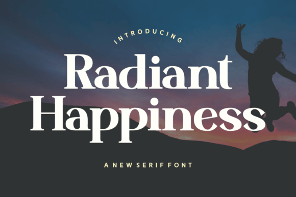 Radiant Happiness: A Serif Typeface for Editorial Elegance